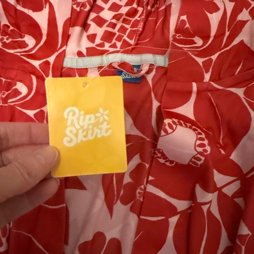 Ripskirt Hawaii Paradise Red Hooded Beach Robe, Size XL/XXL - Picture 8 of 10